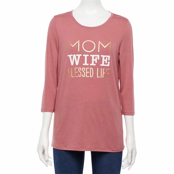 MOM WIFE BLESSED LIFE t-shirt NEW - Picture 1 of 2